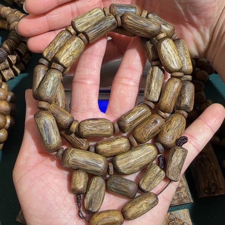 沉香手串乌身淳化老料随形多圈1.2高货54克➕