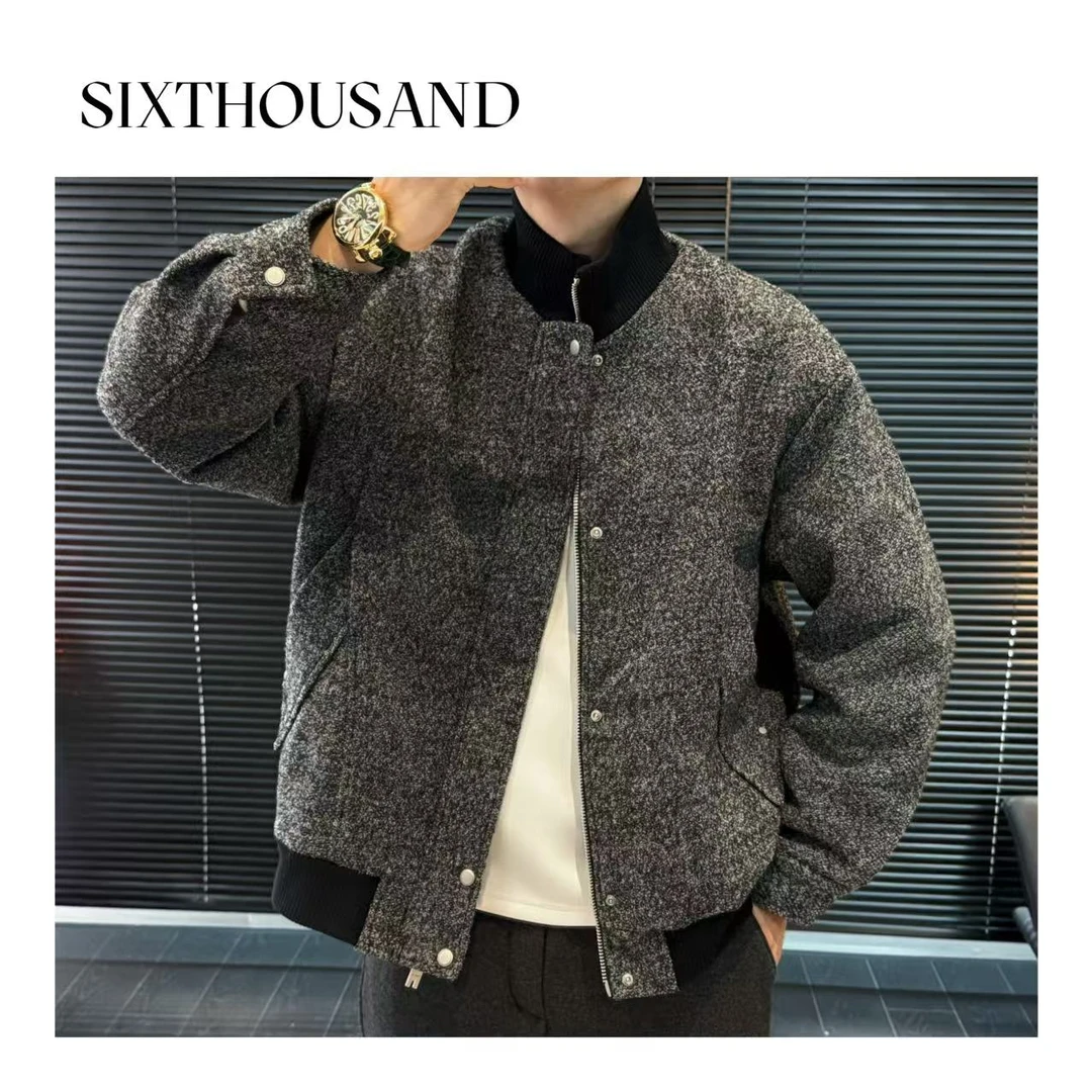 2025明叔绵羊毛面料90绒立领羽绒服冬季老钱风男士夹克外套男