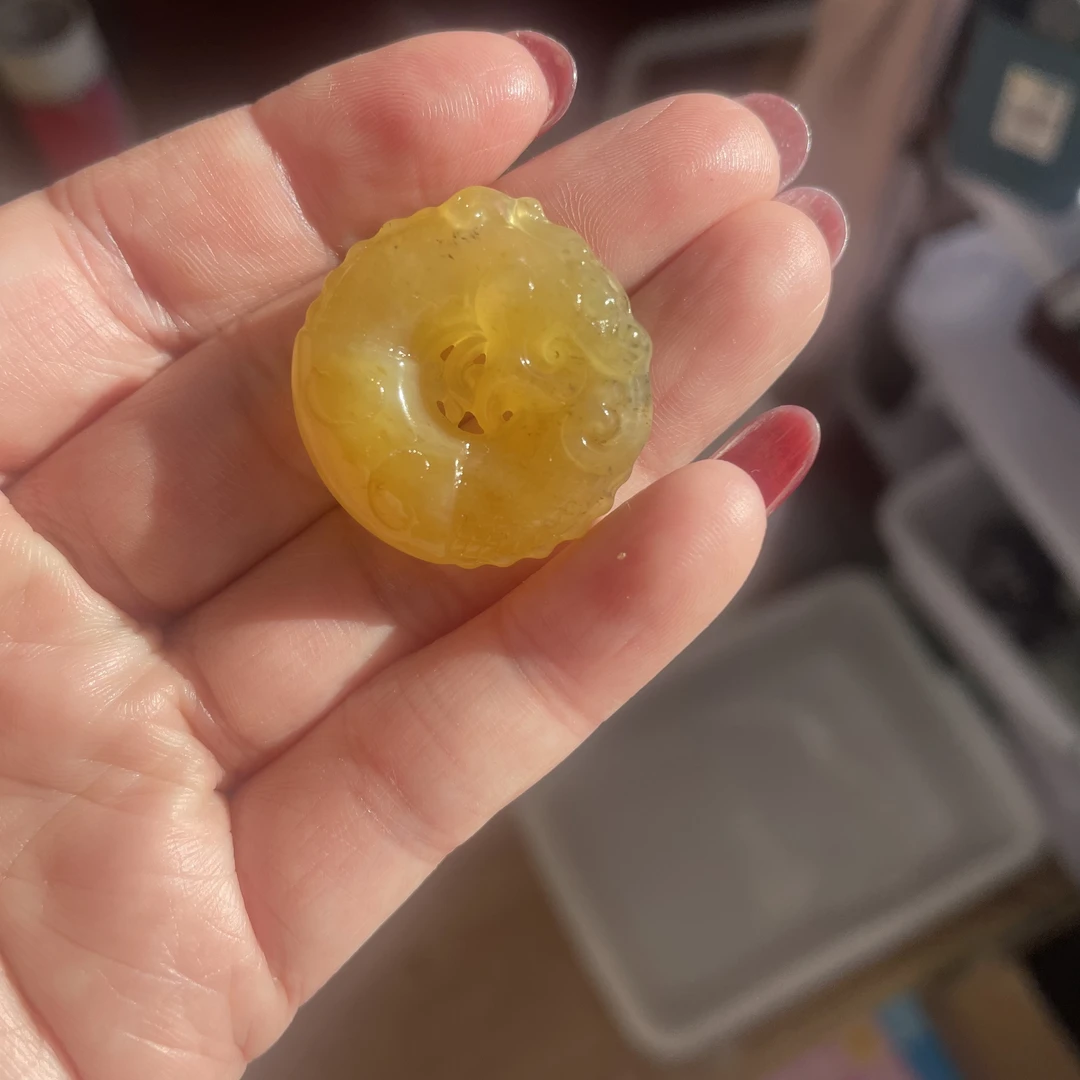 岫玉龙鱼扣宝宝龙