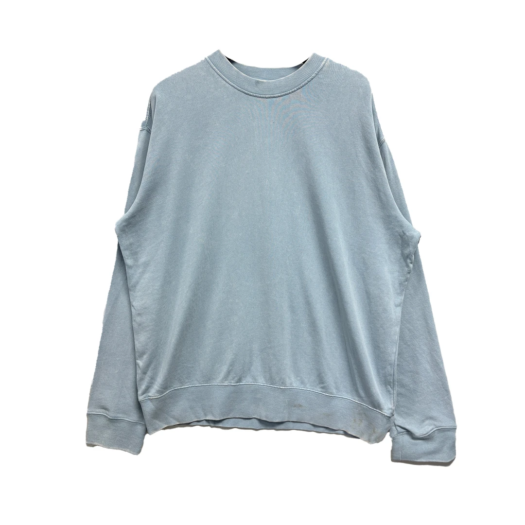 4850#秋季做旧款时尚百搭休闲卫衣圆领长袖上衣WX