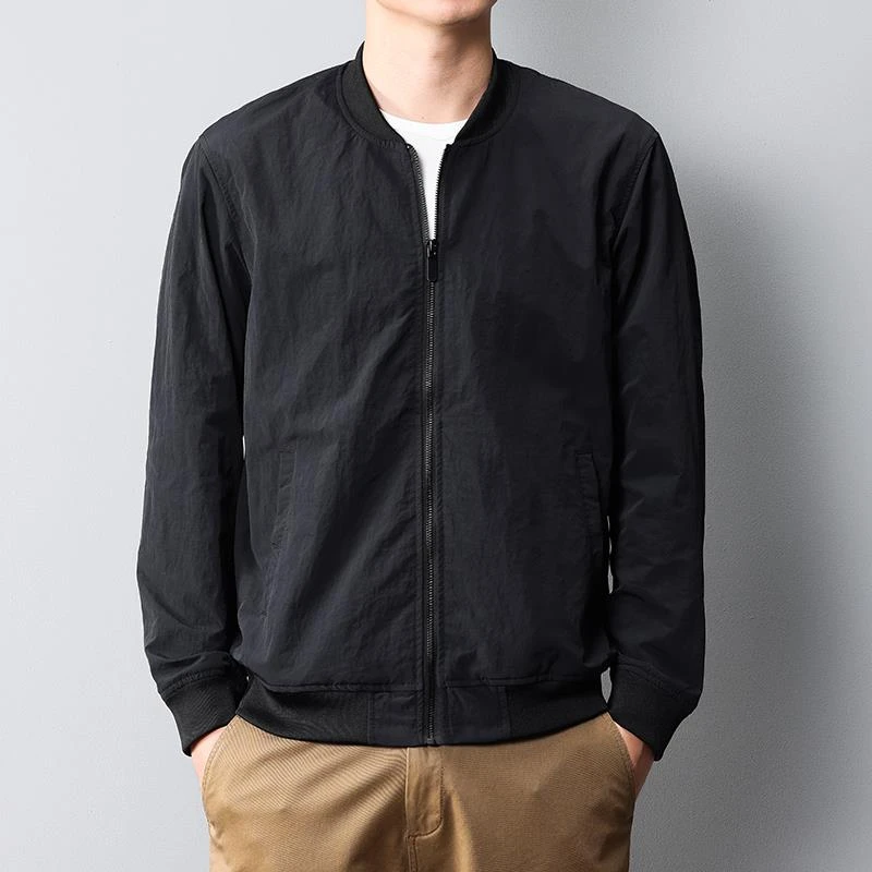 春秋款夹克男外套战术飞行服秋季薄款棒球领男士外穿潮流帅气上衣