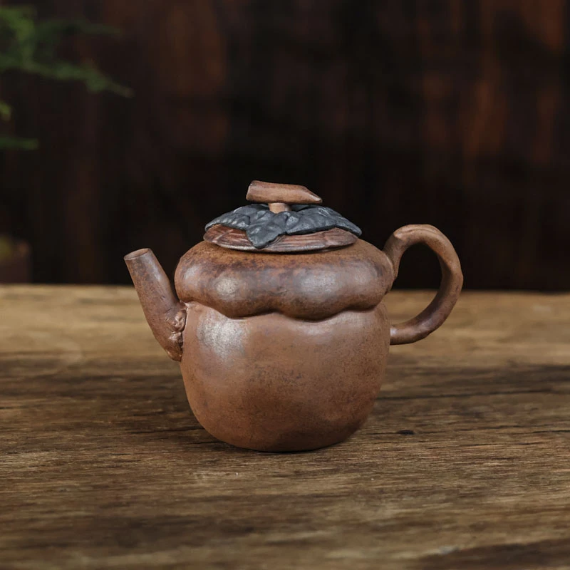 老岩泥 柿子壶-高（灰念0148）
