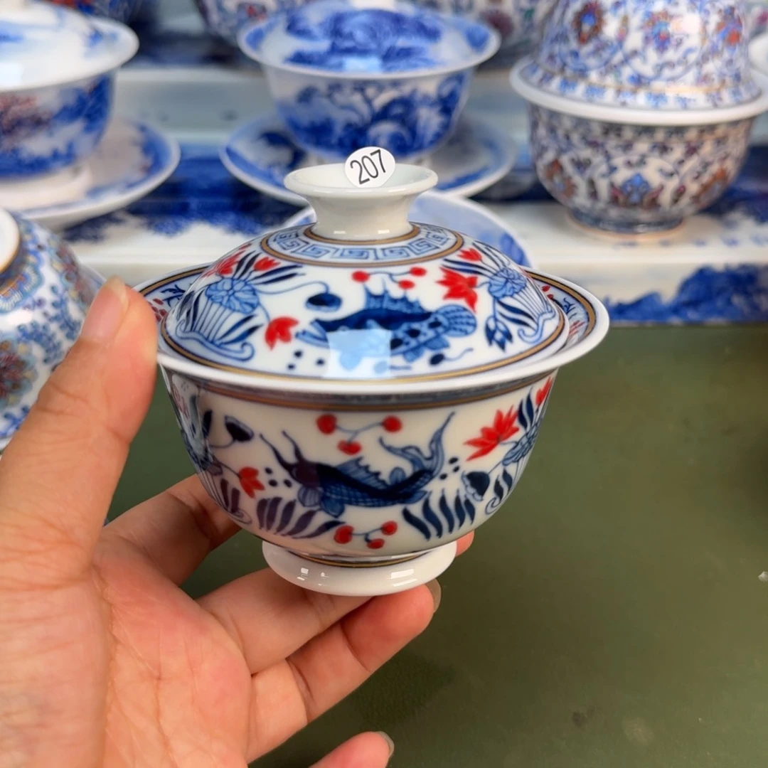 景德镇纯水绘茶具圆圆207