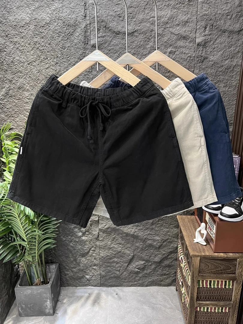 工装短裤男2025夏季新款蜡染棉质日系潮流宽松透气青年五分休闲裤