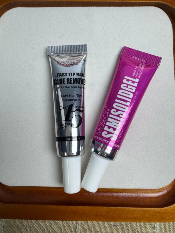 （穿戴甲固态胶套装）10固态贴片胶+10g解胶剂～单拍需拍邮费哟