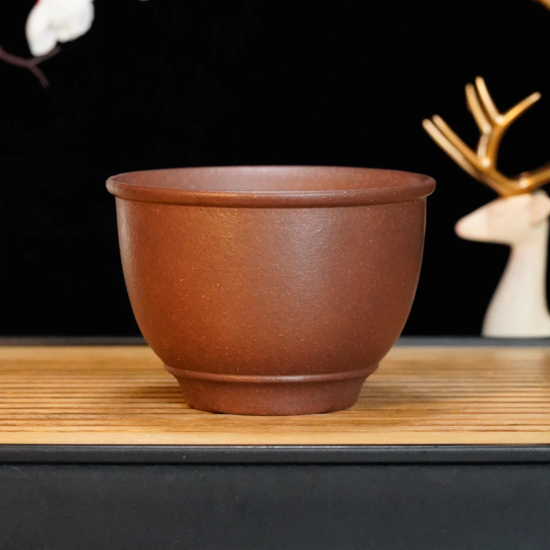 GS15-148  宜兴手工紫砂   瓦缸主人杯