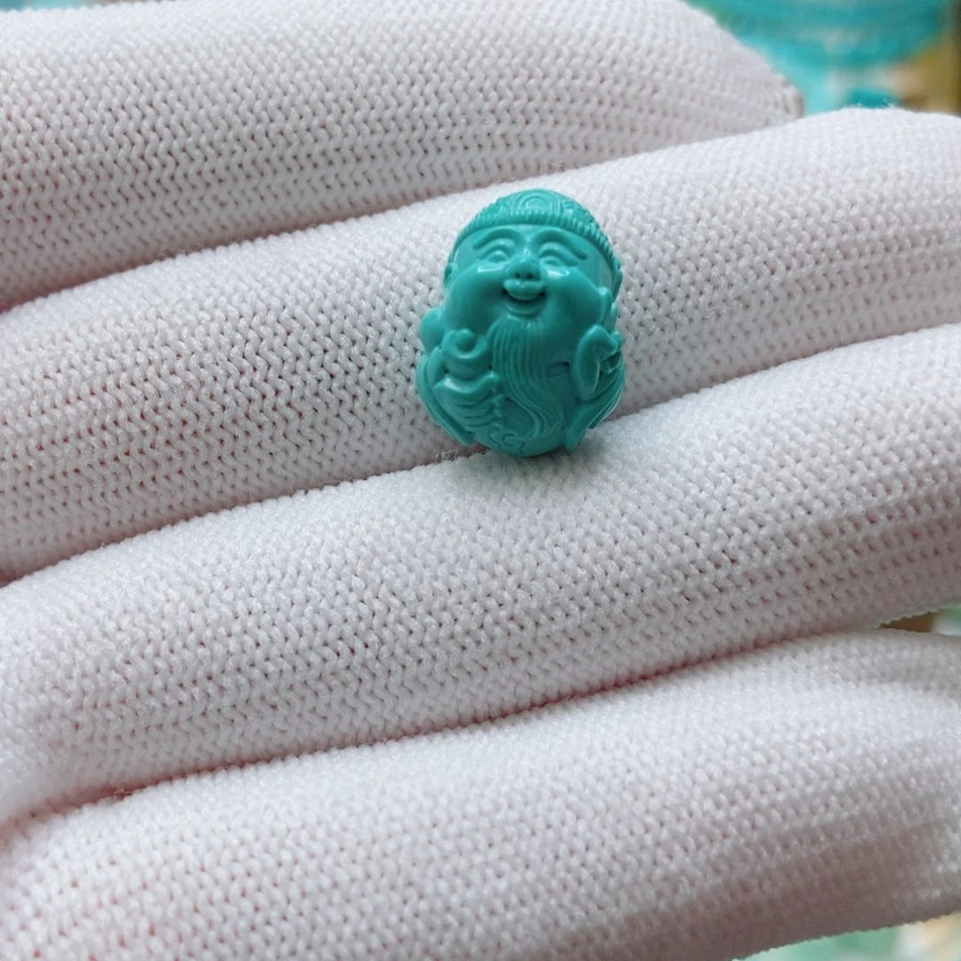 绿松石未镶嵌财神爷
