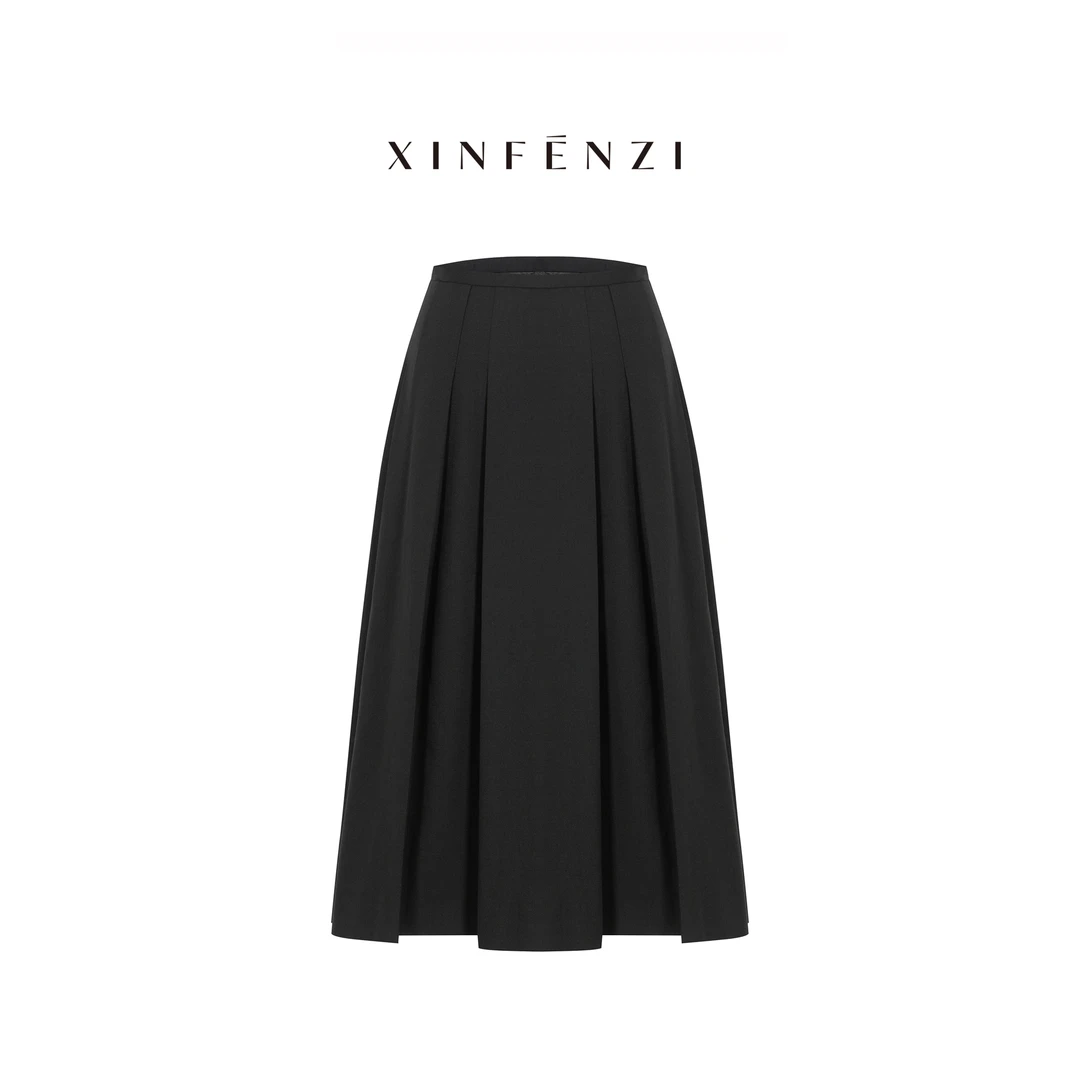 【雅韵百褶】XINFENZI 时髦高级轻奢款百褶裙 FSK36557