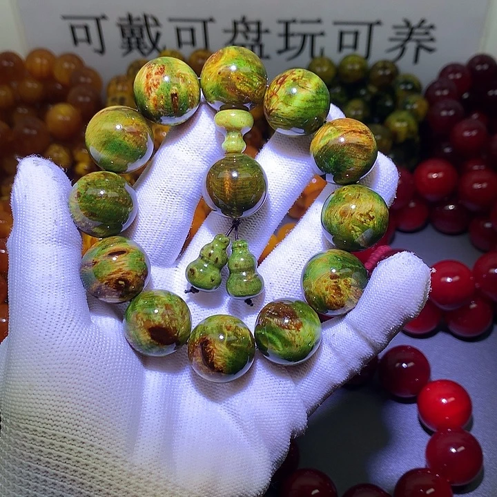 松木（琥珀木）手串/手链2.0 水墨丹青高货