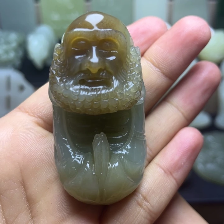 和田玉18K金镶嵌颈饰