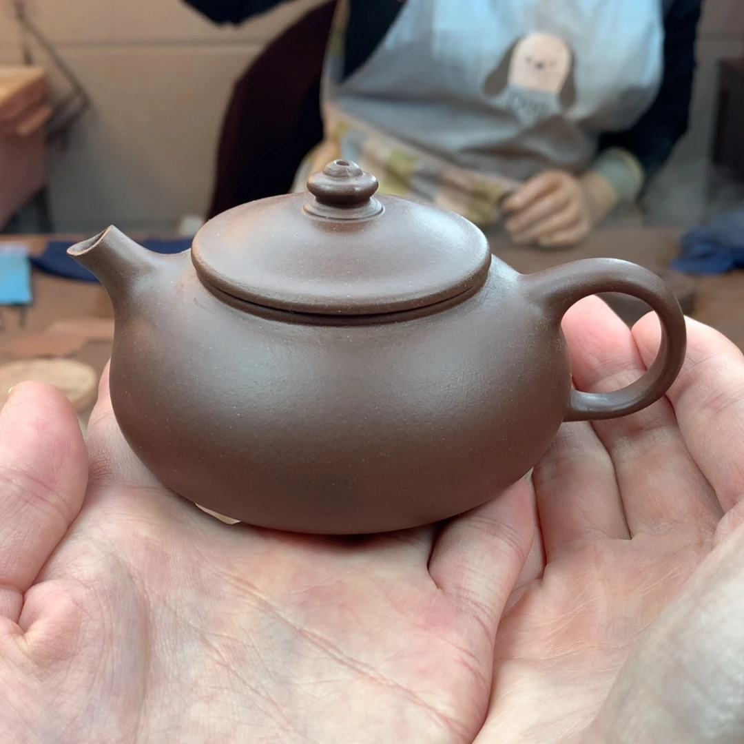 茶壶紫砂寒江 紫泥 150cc 网孔