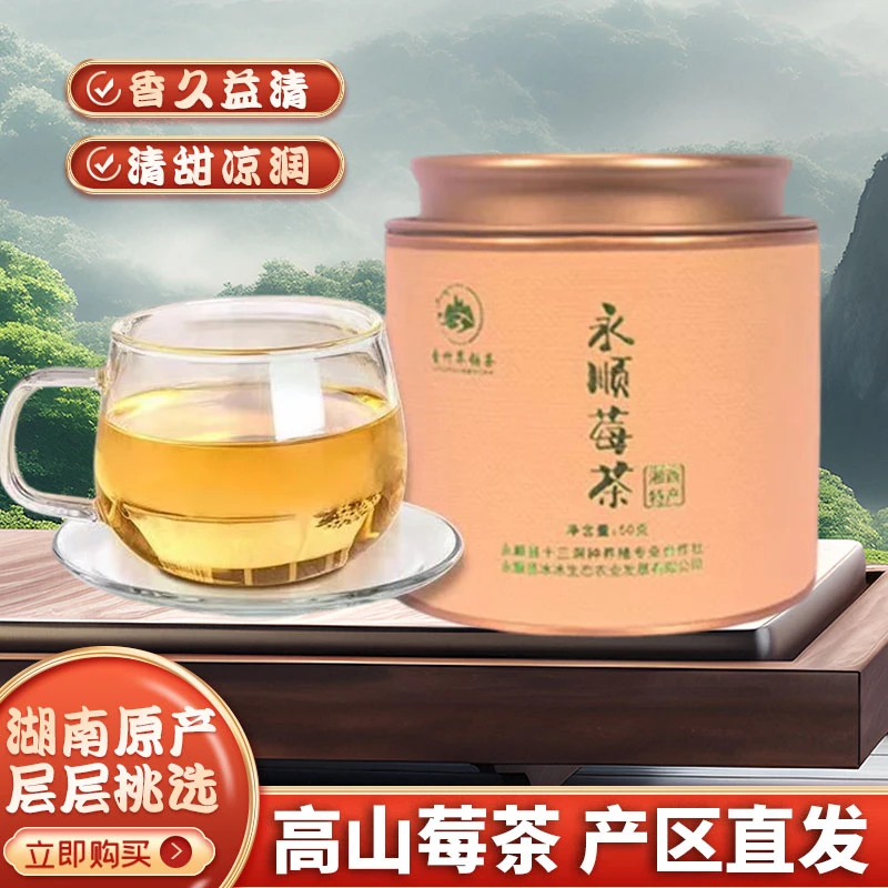 湖南永顺湘西特产富硒酸枣芽茶一级来凤莓茶张家界正宗芽尖莓茶