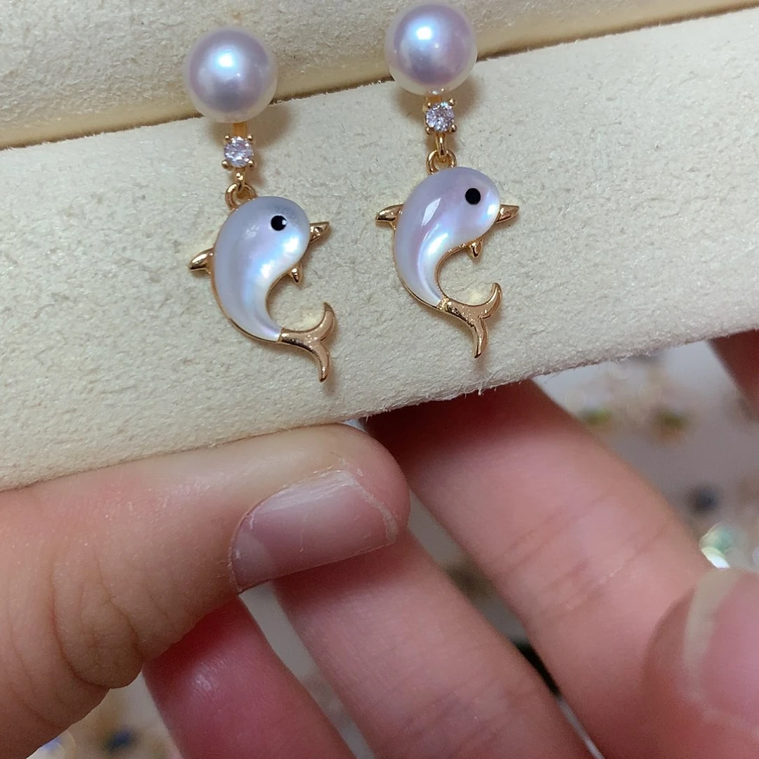 淡水珍珠耳饰合金