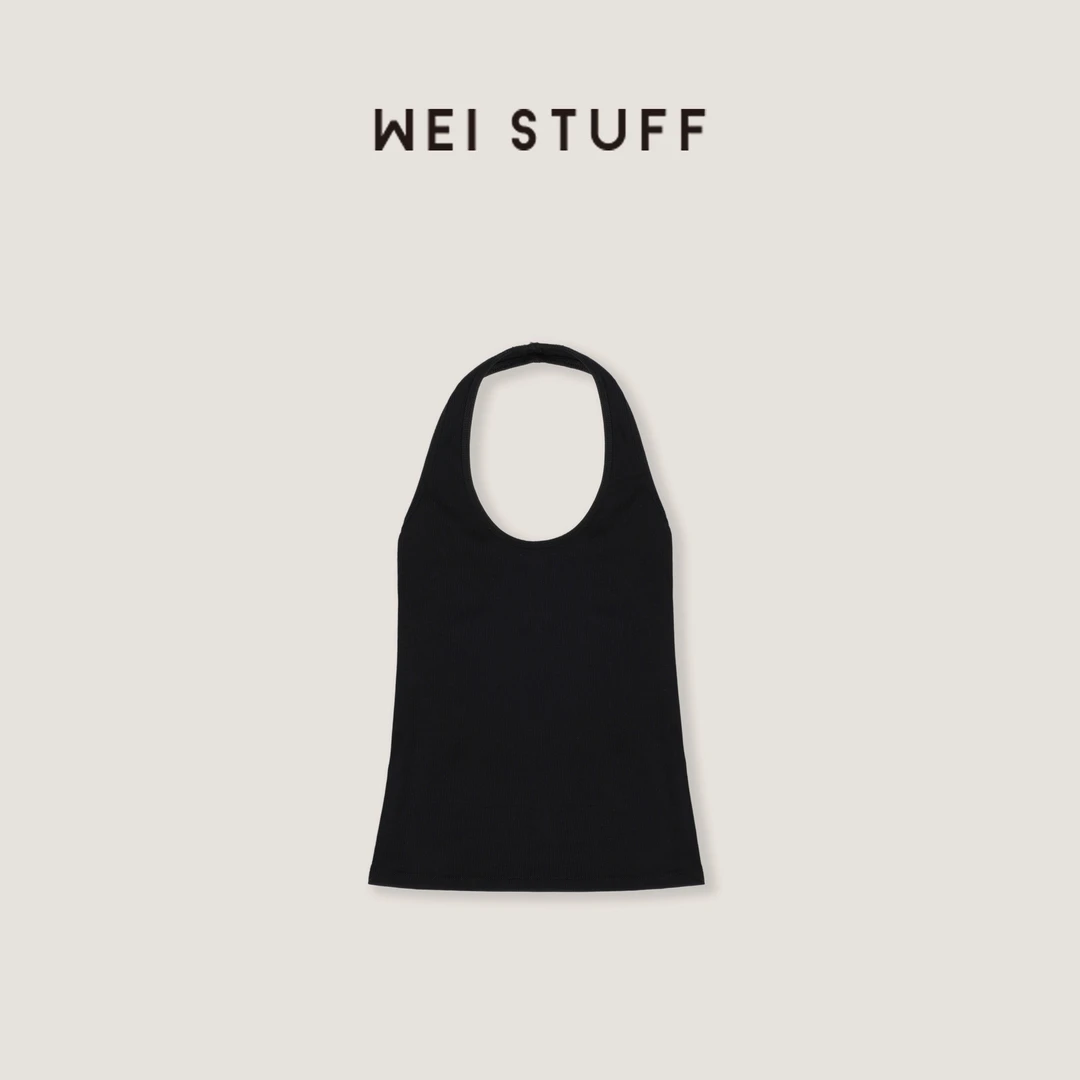WEI STUFF “时髦续航” 夏季新款时尚百搭休闲挂脖吊带背心 9622