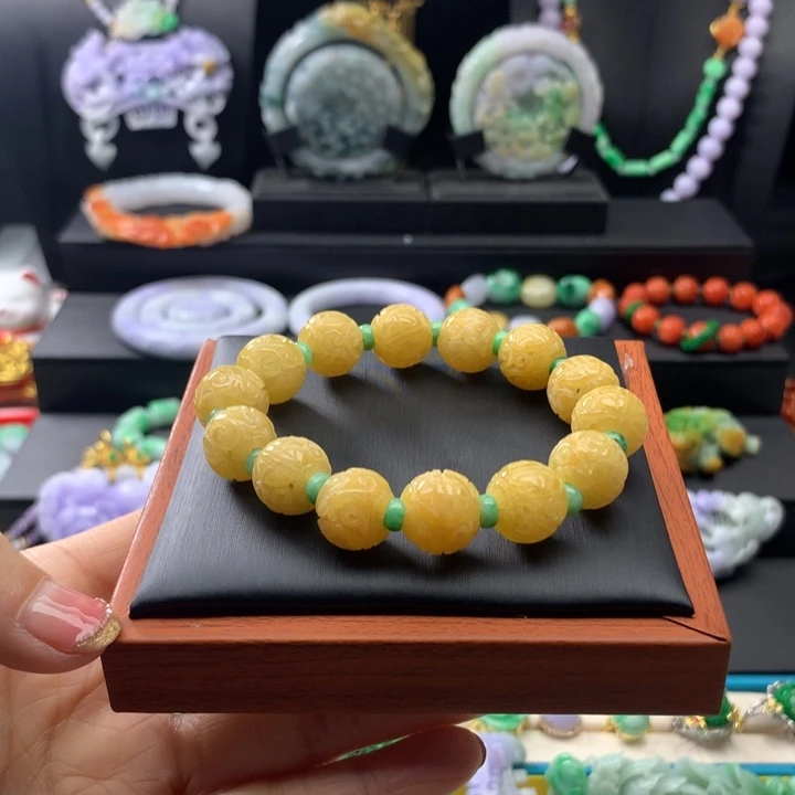 翡翠手链未镶嵌翡翠手串