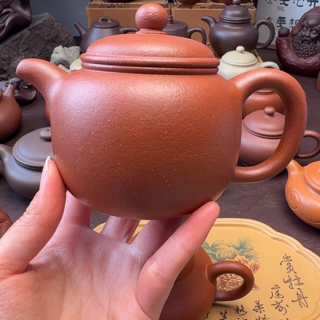 西****茶壶紫砂红将坡  匏尊350