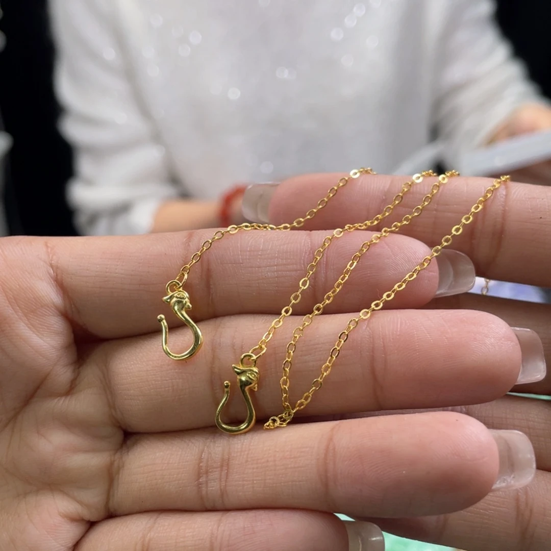 翡翠颈饰未镶嵌芝**月代编织