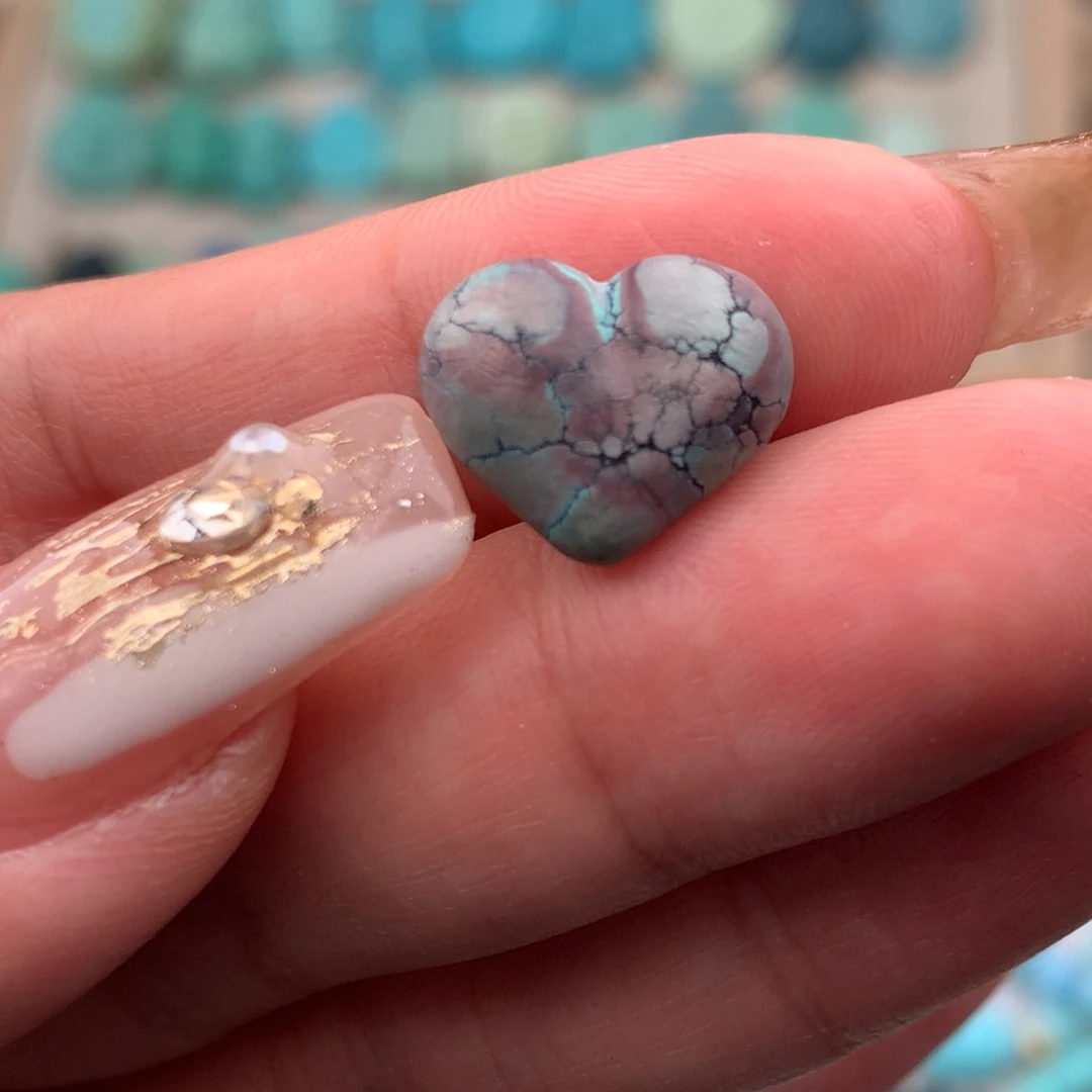 绿松石珠宝奇石未镶嵌蔷薇粉屁桃