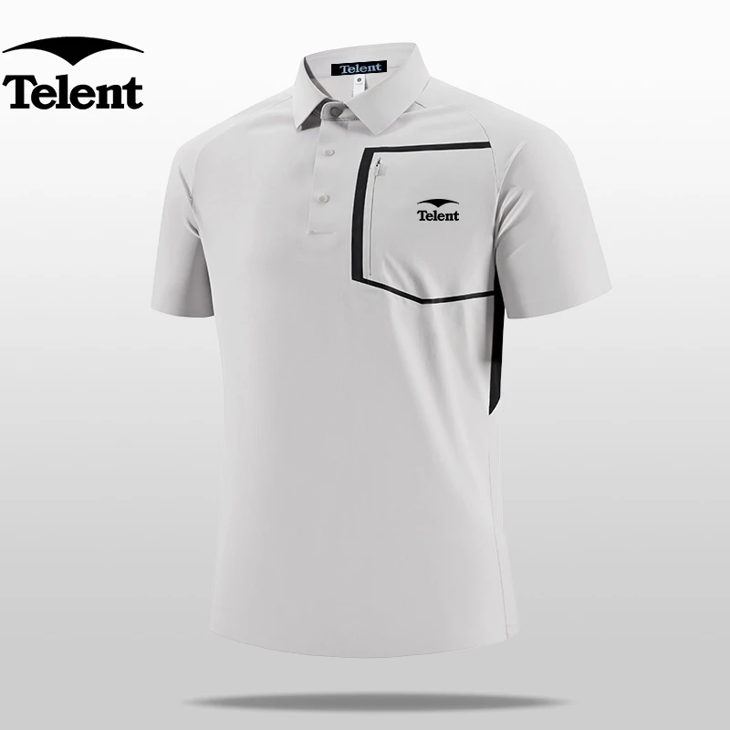 Telent/天伦天运动健身透气防晒吸湿速干短袖POLO衫TL52202