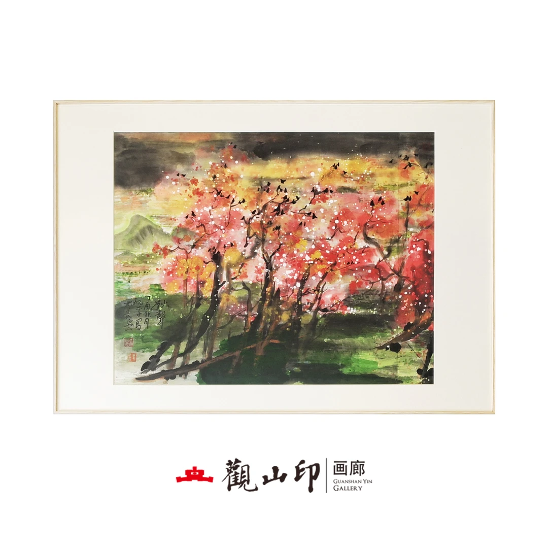 吴砚平-原创手绘国画120x85cm中式宅寂风古风餐厅卧室办公室3503