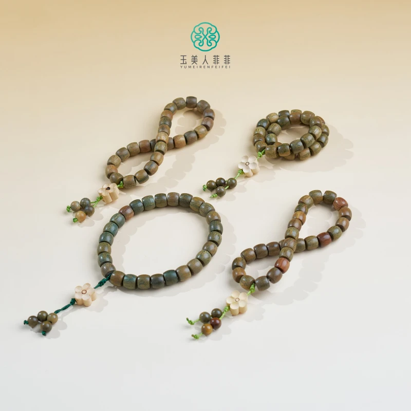 石惑珠宝^绿檀手串-绿檀直切手串约7*8mm-多样性发一