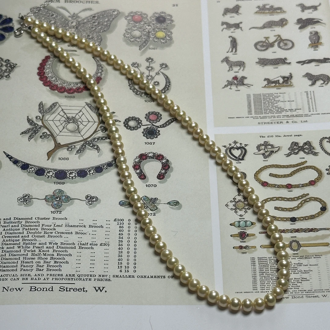 珍珠项链  日本羽皇金aby珠项链 约4-6mm ZB251183