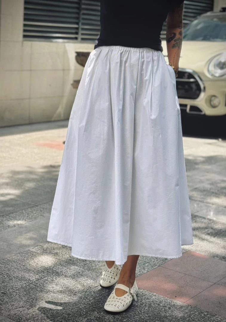 【Black Tiger】2色进口特织棉小众半裙