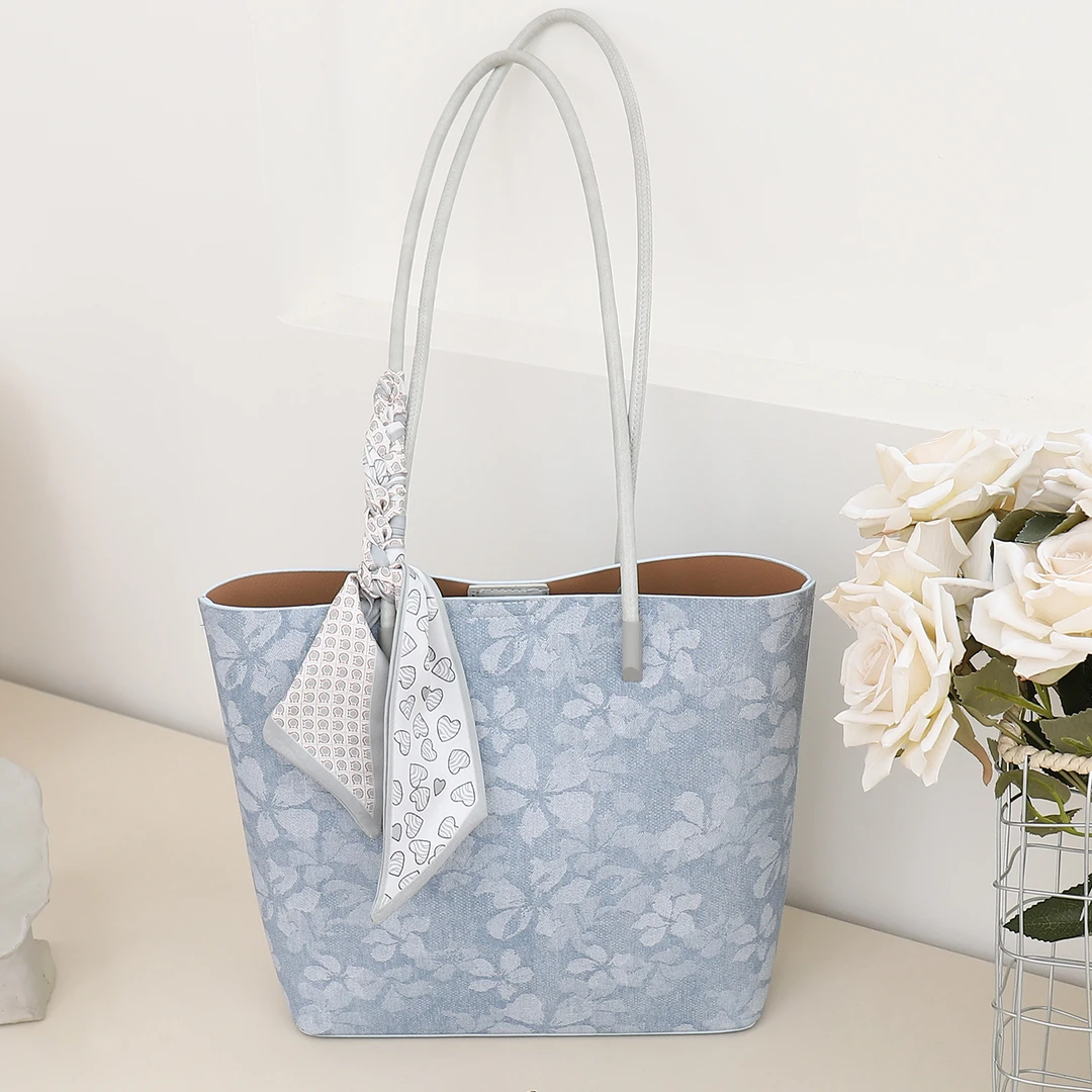 托特包女2025新款时尚国风包包小众高级感外出通勤款大容量腋下包