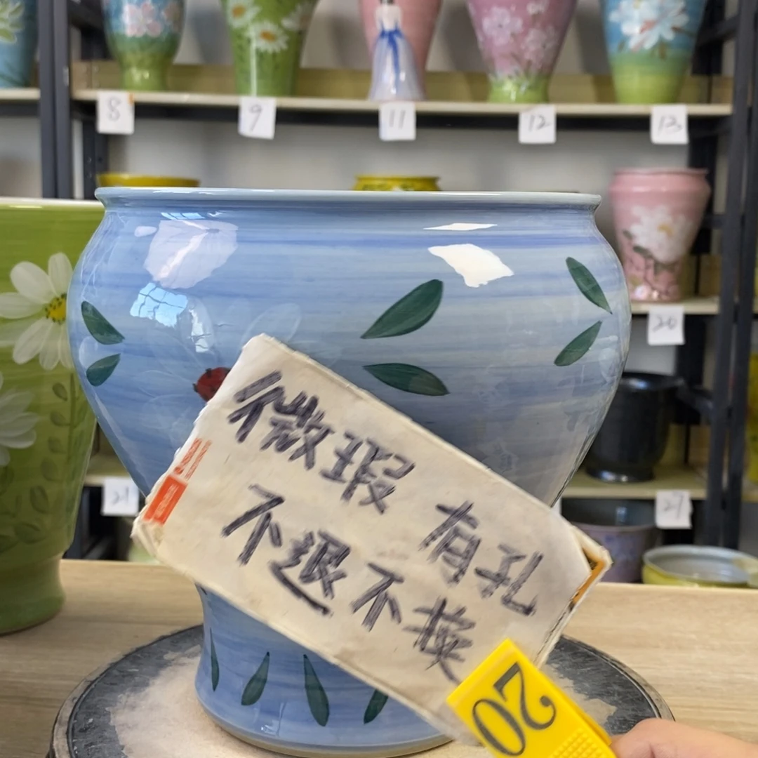 景德镇手工手绘陶瓷花盆