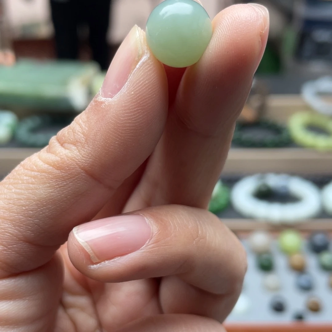 和田玉单珠12未镶嵌