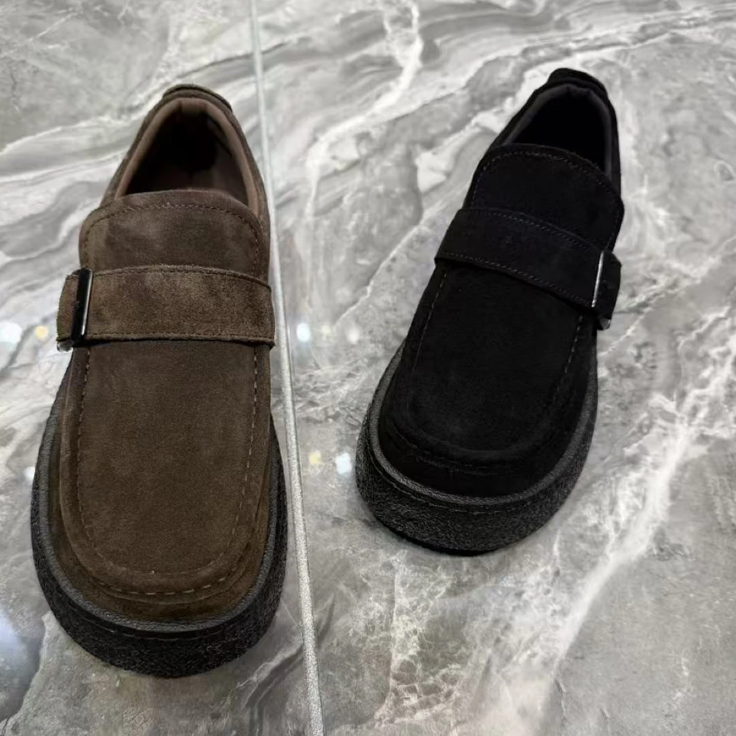 胶粘时尚休闲鞋舒适潮流商务低跟圆头时尚风格素面