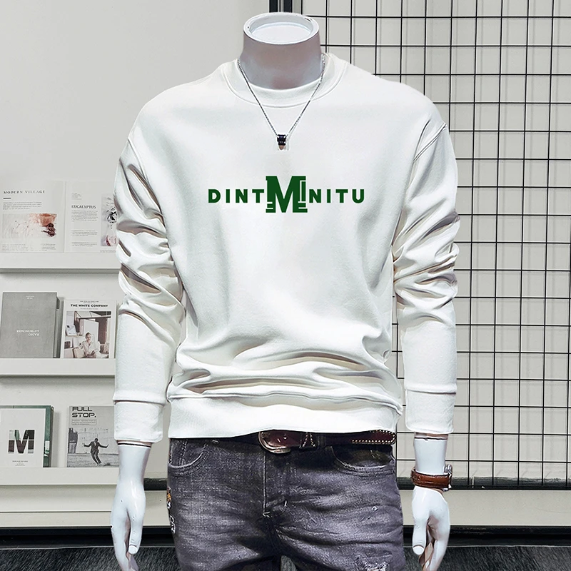 蓝晟依秋季外套潮流圆领长袖卫衣男款爆款2025新款休闲男士上衣服