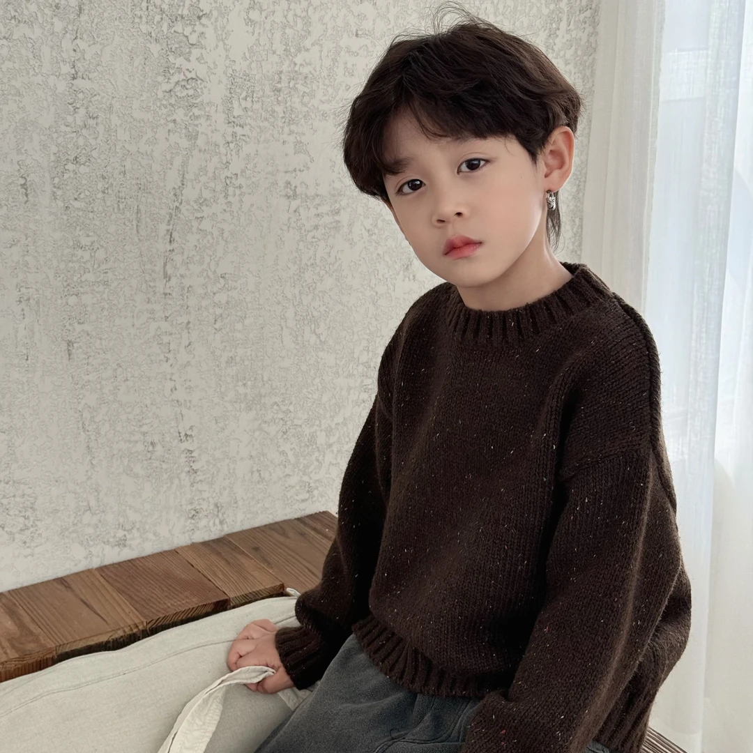 【璀璨星河】中大童男童星星套头毛线衣 6603