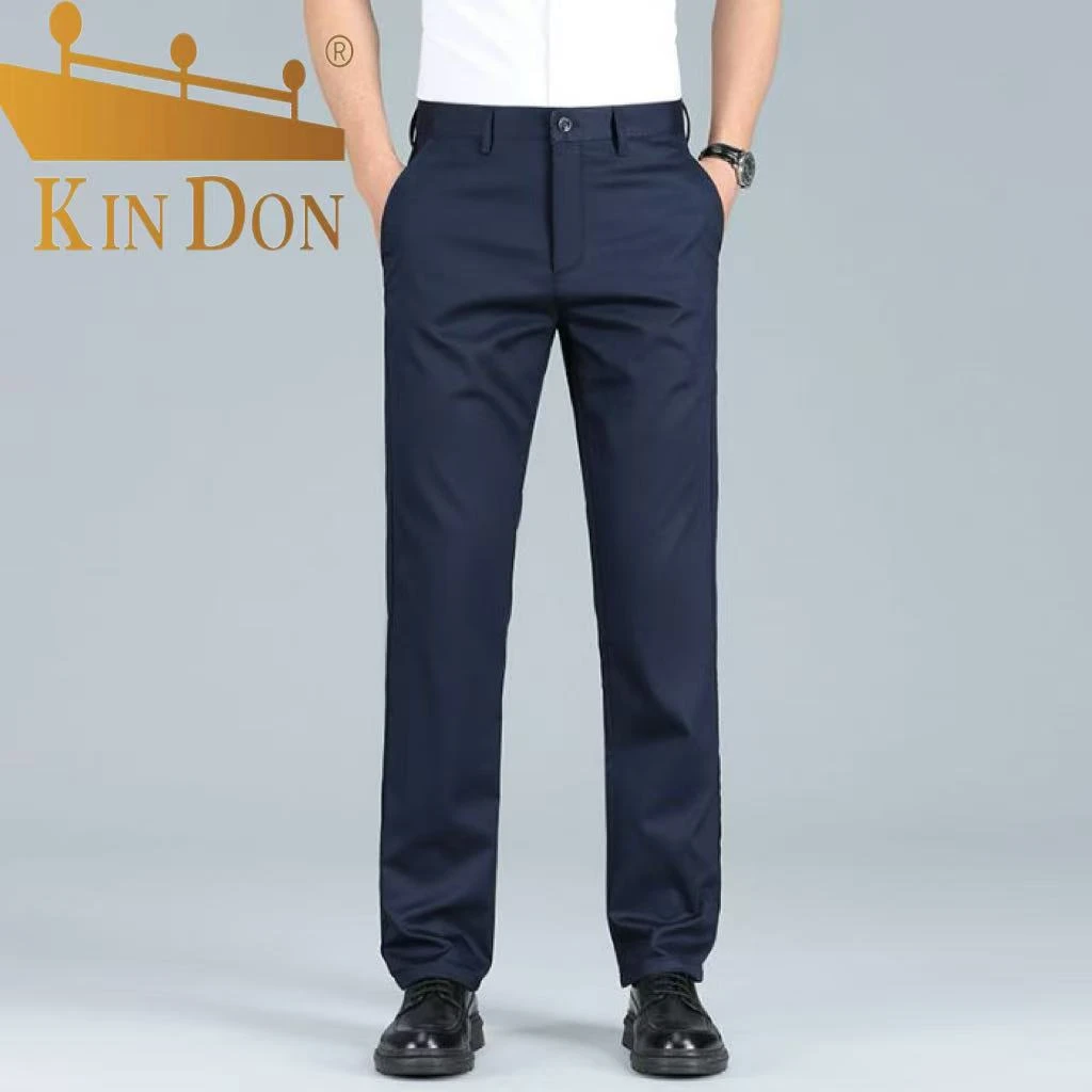 金盾2025休闲裤男士薄款竹纤维透气速干直筒裤高端弹力商务男长裤