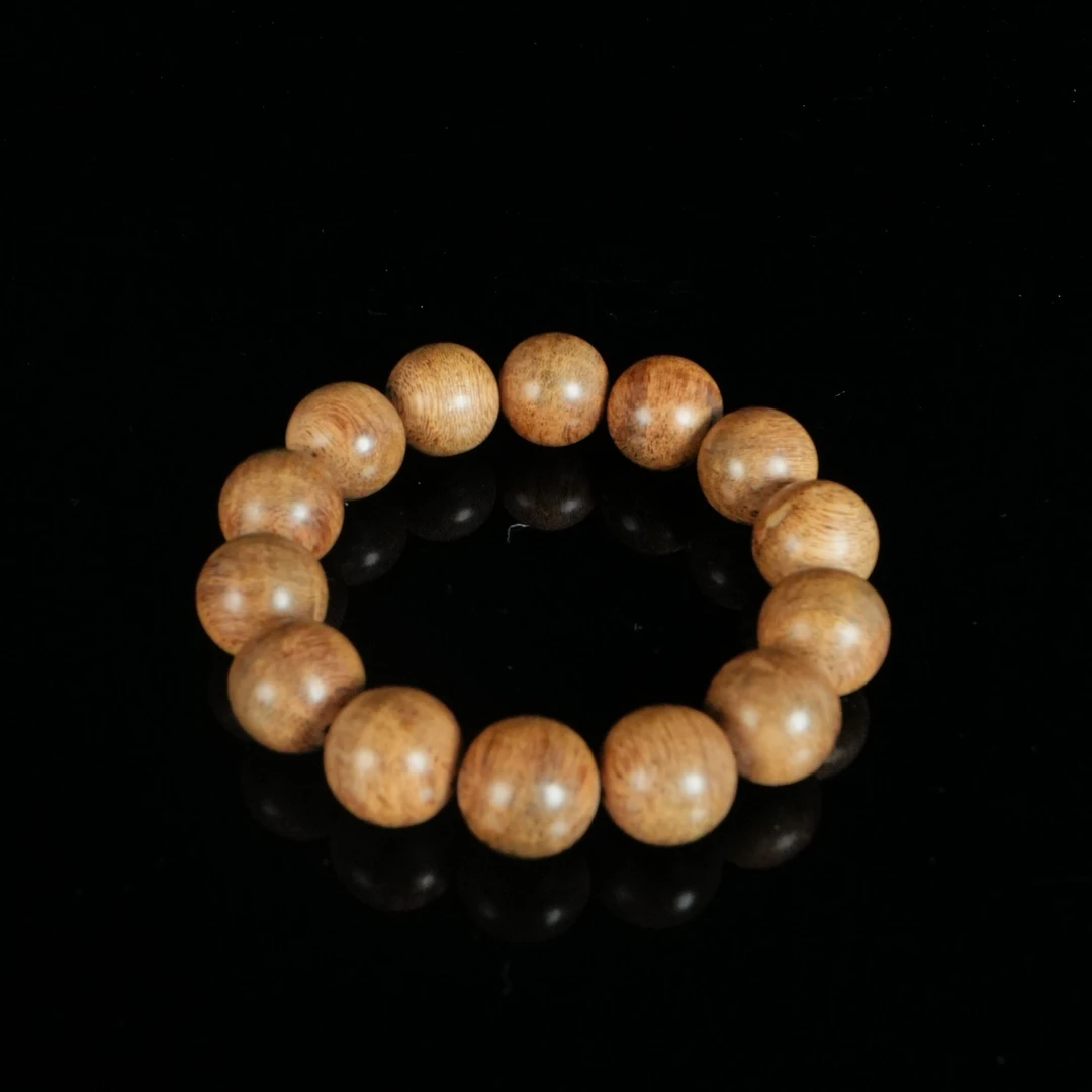 B3403 达拉干黄油软丝老料沉香手串 1.68cm 28.2g
