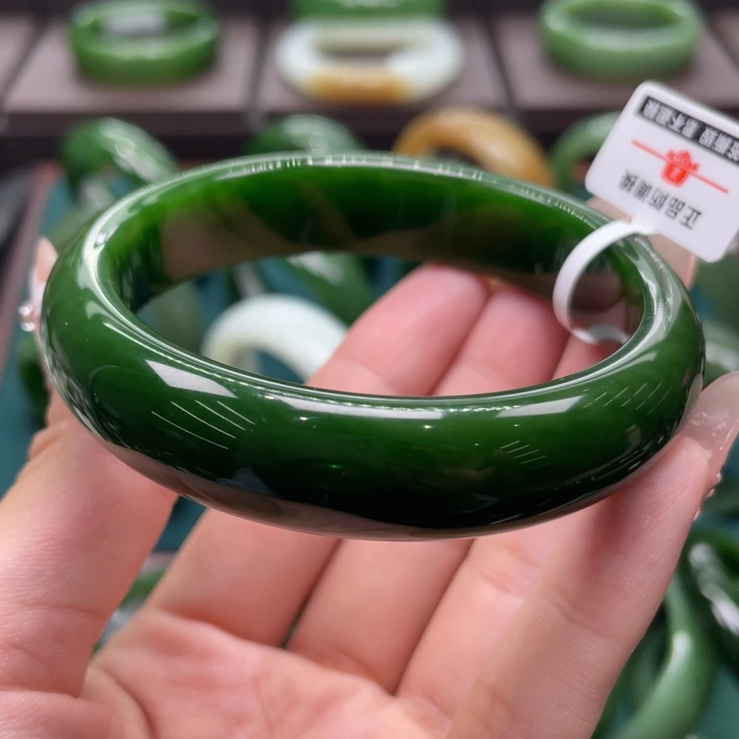 和田玉（碧玉）未镶嵌手镯5859