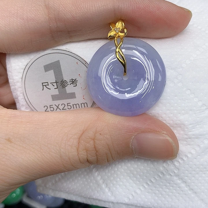 颈饰18K金镶嵌翡翠12334556788
