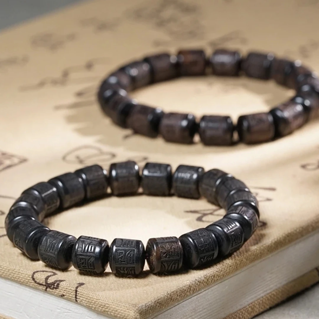 小叶紫檀老料单圈手串-无礼盒-32537