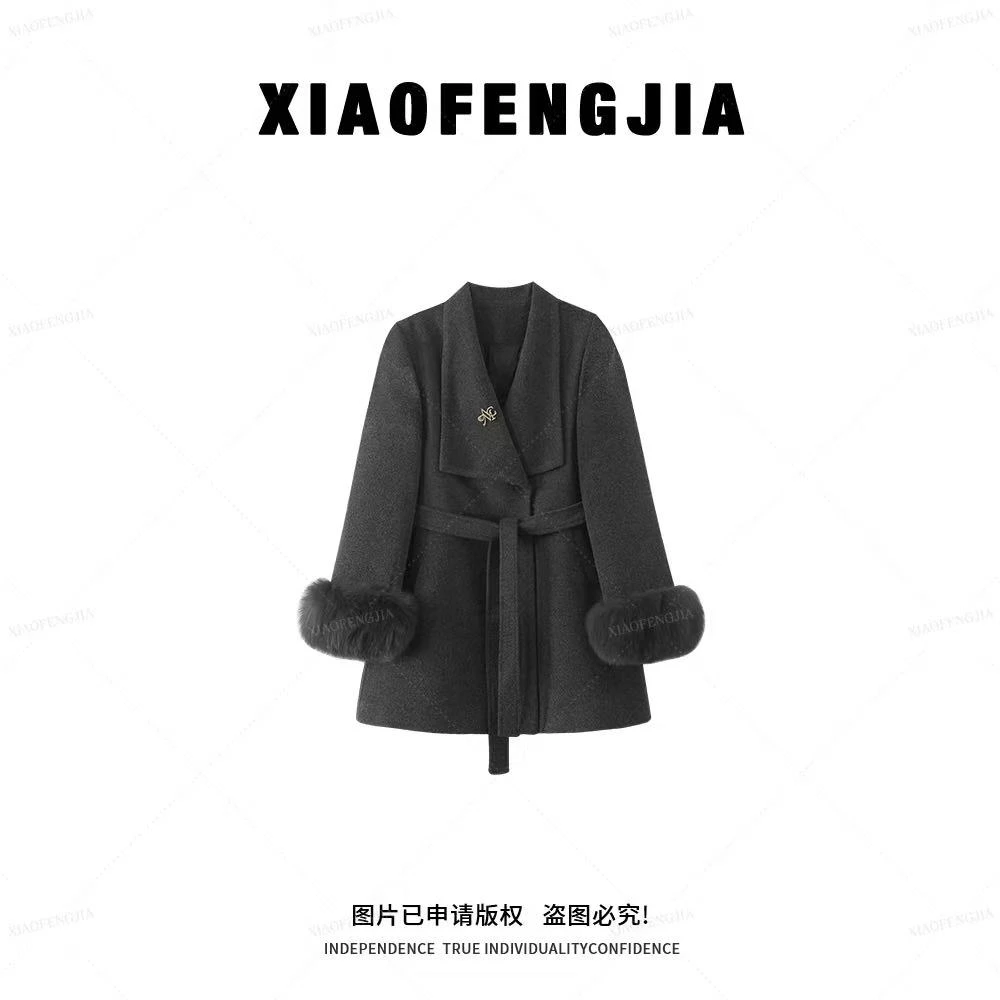 美人访【运费补贴】【四季青小封家轻奢】现代狐狸毛90鸭绒大衣13510