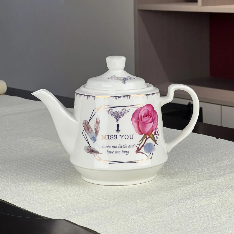 陶瓷水壶冷水壶茶壶凉水壶家用夏大凉开水壶容量陶瓷装水耐高温