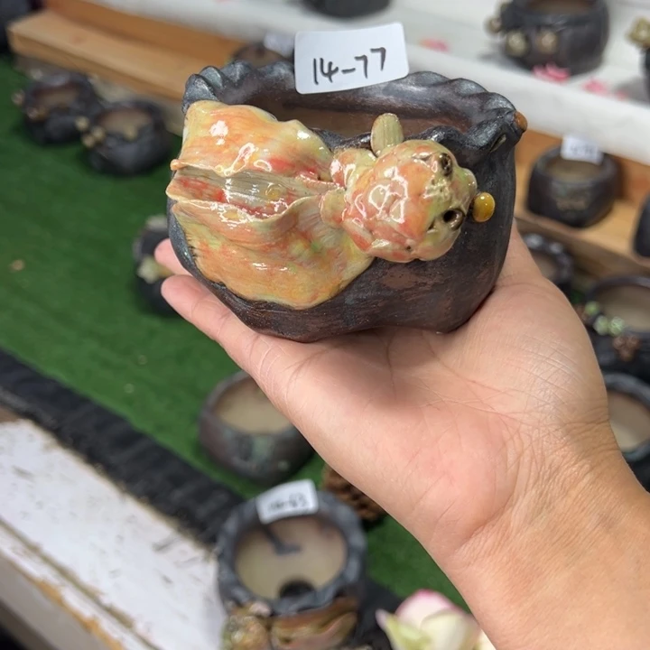14-77花盆小鹿园艺