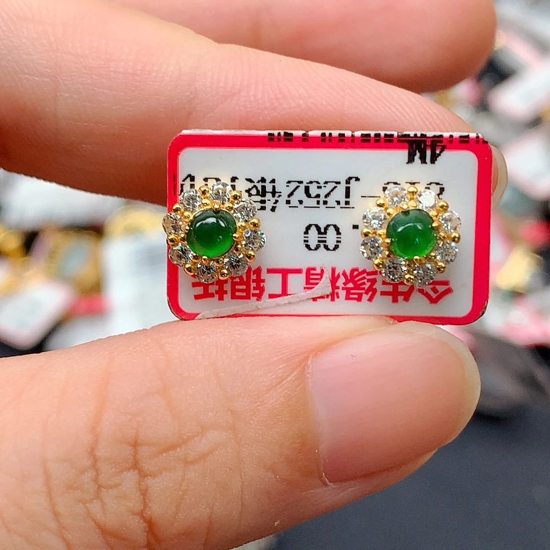 翡翠戒指银S925镶嵌