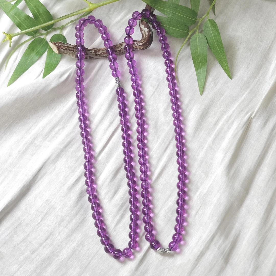 高定珠宝轻奢时尚款紫水晶妈妈链-x526