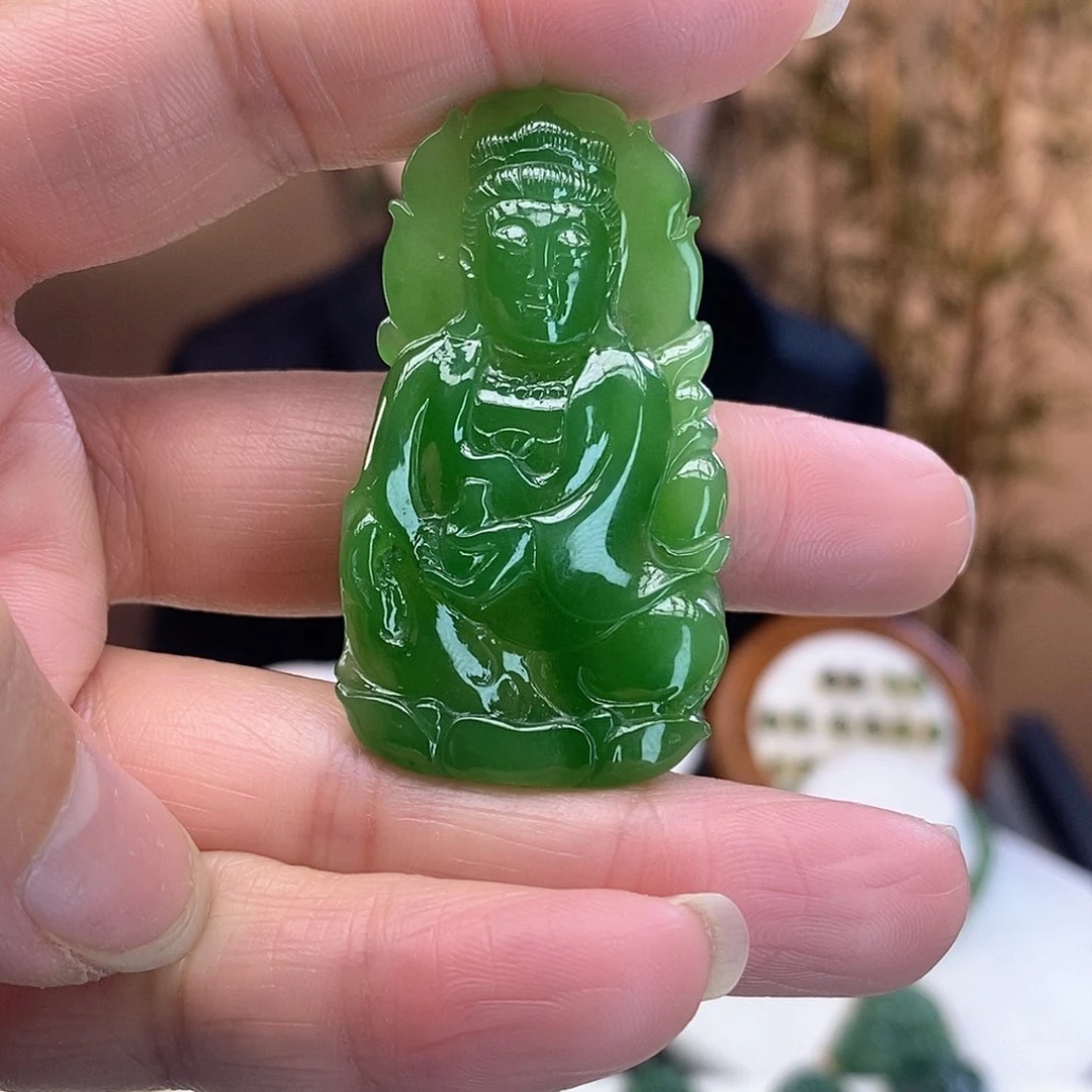 和田玉（碧玉）颈饰未镶嵌