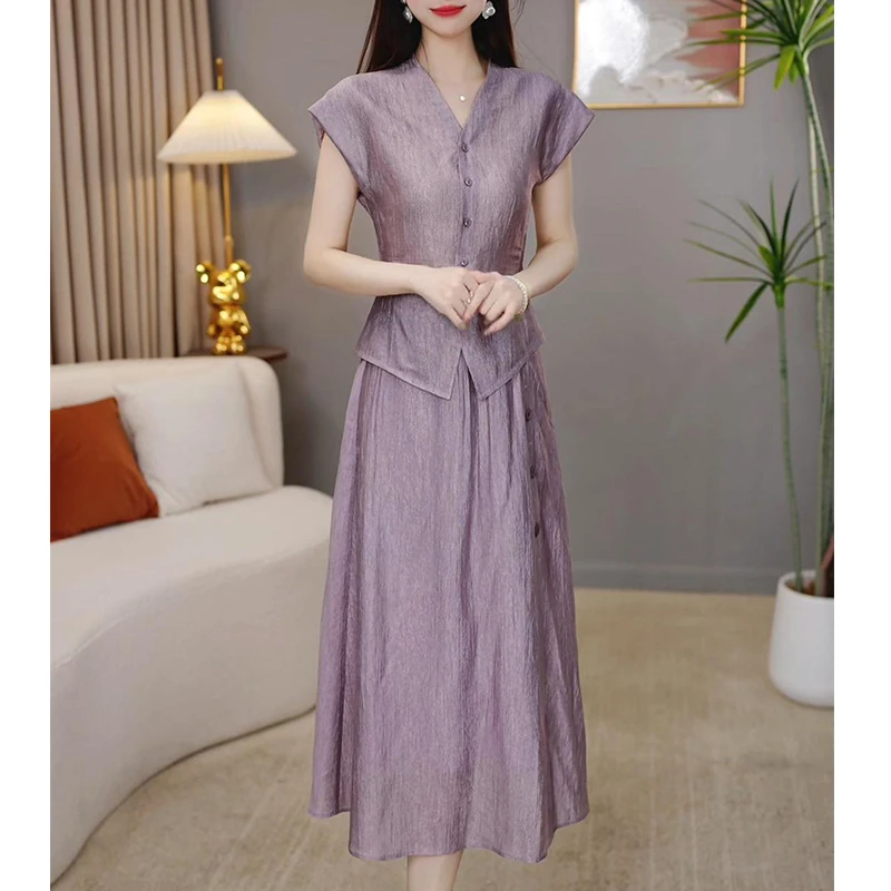 【套装定制】B967图片色上衣套裙优雅气质时尚减龄休闲显瘦夏季收腰