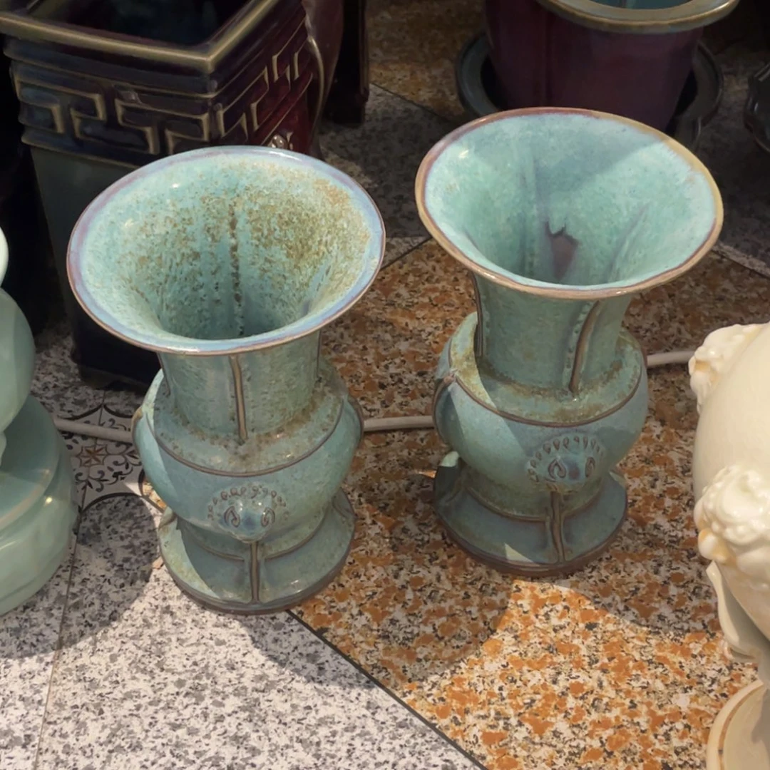 赏品007钧花鼓瓶一个