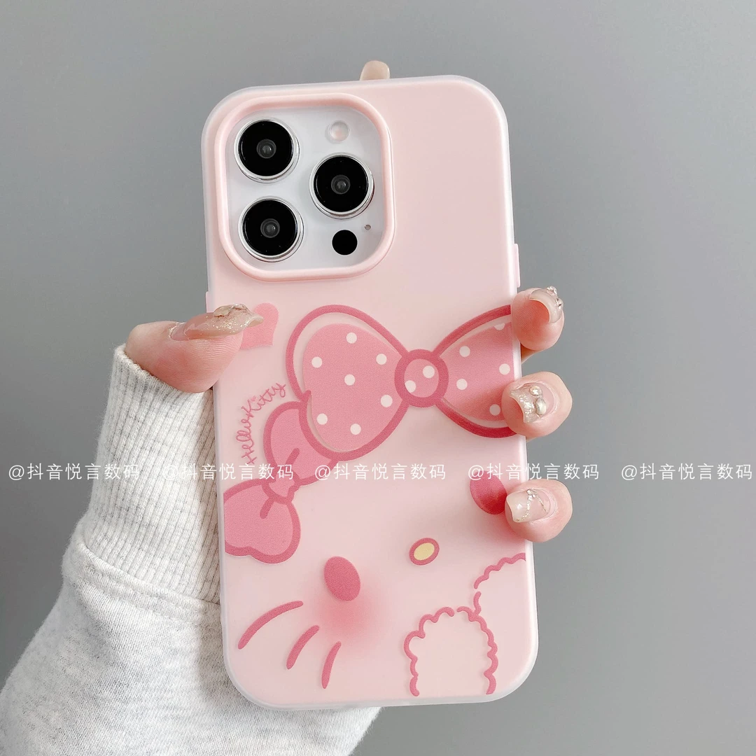 果冻壳适用iphone16promax苹果15/14/13/12华为小米手机壳蝴蝶结