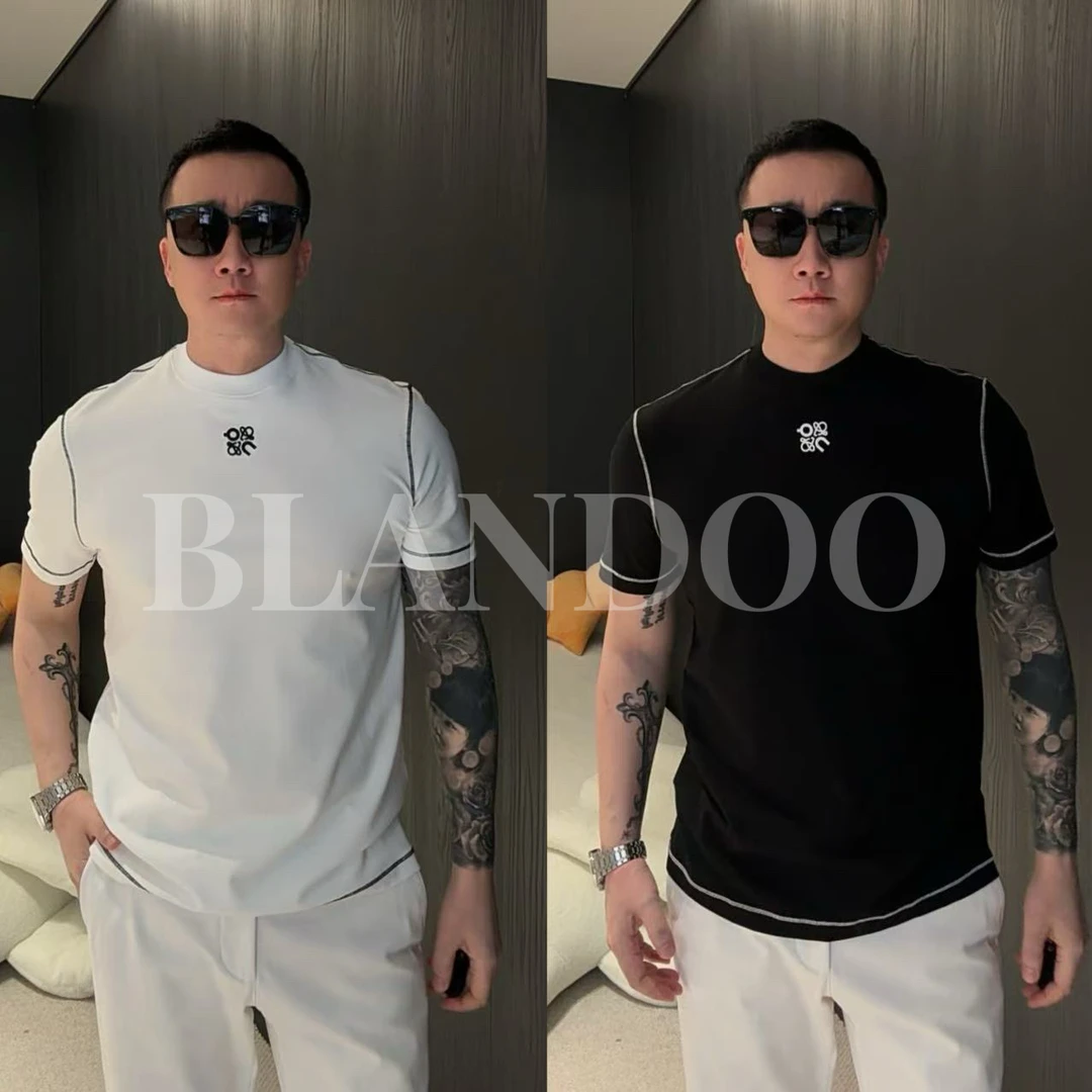 BLANDOO  “羽光棉”  男士时尚百搭休闲印花短袖T恤25D7558