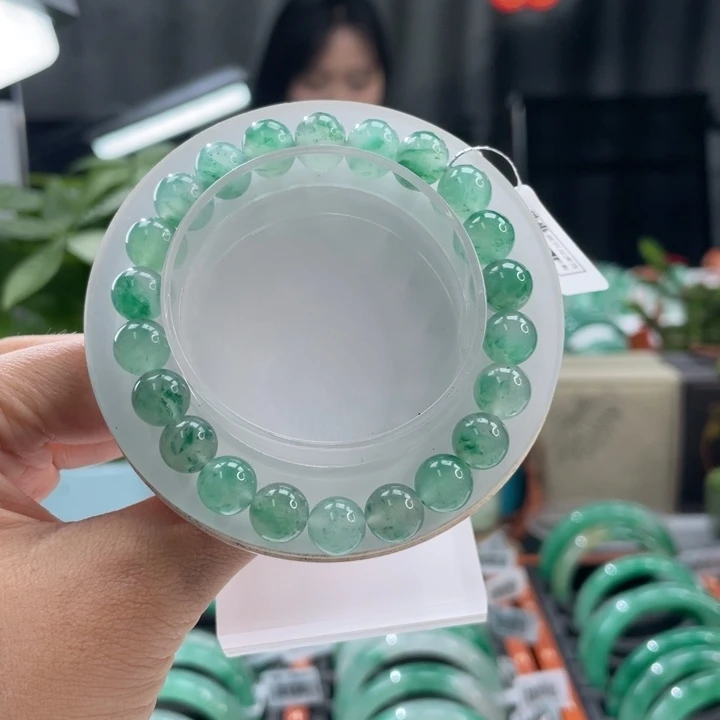石英质玉手链未镶嵌天然A货非洲翠手串