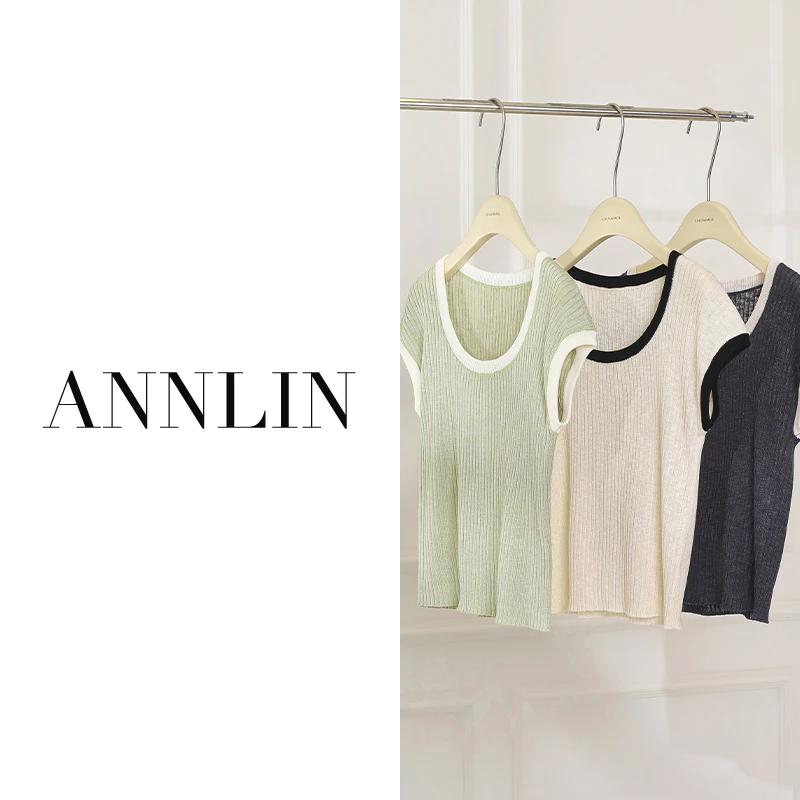 【董小姐】夏季百搭薄款针织短袖W33SY598